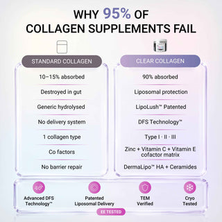 Clear Collagen - Liposomal Korean Marine Collagen Peptides with Ceramides Zero Smell, Zero Taste | 138g Unflavoured